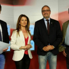 Migue Ángel Blanco, Marisa Vázquez, Olegario Ramón y Manuel C.Cachafeiro, ayer