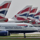Aviones de British Airways en el aeropuerto de Heathrow