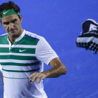 Roger Federer, durante el duelo ante Grigor Dimitrov.