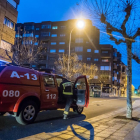 La dotación del Parque de Bomberos de la capital que acudió al lugar del suceso.