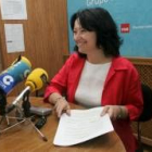 La concejala socialista Ángela Marqués, ayer en el despacho del PSOE en la Casa Consistorial