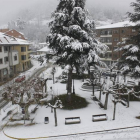 La última nevada registrada en Cistierna hace unos días.