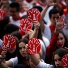 Protesta contra las agresiones sexuales en Pamplona, el 11 de julio del 2016.