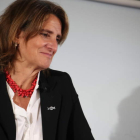 Teresa Ribera, el pasado jueves en Ponferrada. ANA F. BARREDO
