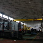 En los talleres de La Sal se reparan locomotoras del área de León.