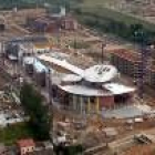 Vista aérea del centro Espacio León que abrirá sus puertas en otoño