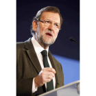 Rajoy, durante su intervención ayer en Almería.
