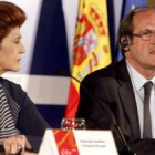 La comisaria europea de Educación, Androulla, junto al ministro Ángel Gabilondo.