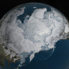 Imagen que muestra el deshielo del Ártico, una de las amenazas más graves que sufre el planeta.