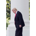 Donald Trump, ayer, en la Casa Blanca. MICHAEL REYNOLDS