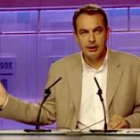 Rodríguez Zapatero durante su discurso sobre el proyecto socialista para el futuro europeo