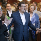 El líder del PP, Mariano Rajoy, en una convención sobre educación de su partido este sábado en Zaragoza.