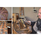 Las imágenes muestran tres tablas, como un mero detalle de los cientos de piezas antiguas restauradas y organizadas por Rubén Roldán. MEDINA
