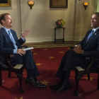 Barack Obama, entrevistado por Chuck Todd en el programa de la NBC 'Meet the Press'.