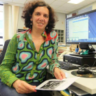 La periodista Ana Gaitero, ayer, en la redacción de Diario de León.