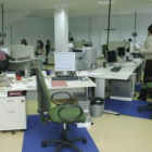 Trabajadores municipales en las dependencias del Ayuntamiento en El Toralín.