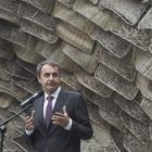 Zapatero pronuncia su discurso en la Exposición Universal de Shangai.