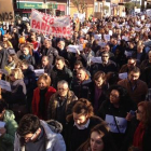 Varios cientos de vecinos han secunddado una masiva manifestación en Carrizo de la Ribera contra los pantanos que Confederación planea en el Órbigo