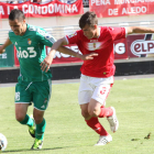 Acorán marcó uno de los dos goles en la última visita de la Deportiva a la Nueva Condomina.
