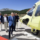 Ruiz Medrano, ayer, en la base del Puerto «El Pico».