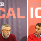 Los secretarios regionales de UGT y CC OO, Agustín Prieto y Ángel Hernández.
