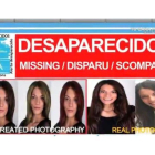 Cartel de SOS Desaparecidos en la búsqueda de Diana Quer, en la actualidad el caso más mediático.