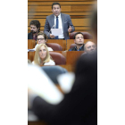 El procurador Luis Mariano Santos, ayer en las Cortes. NACHO GALLEGO