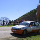 Daniel Fernández Sanjuán circula por el segundo tramo, antes de que abandonara la competición