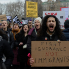 Protestas en Nueva York contra la detención masiva de inmigrantes ilegales en EEUU.