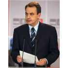 José Luis Rodríguez Zapatero, durante su intervención ante el partido