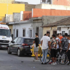 La Policía Nacional y la Unidad Militar de Emergencias  donde se han encontrado restos humanos enterrados en hormigón