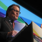 El presidente catalán, Artur Mas, en el día de ayer.