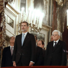 El Rey, durante el himno. J. P. GANDUL