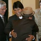 Evo Morales felicita al prefecto oficialista de Oruro, Alberto Aguilar