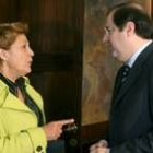 Carmen Caffarel junto al presidente de Castilla y León, Juan Vicente Herrera