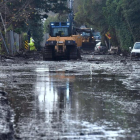 Efectos de las lluvias en California, en la zona de Montecito.