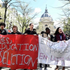 Manifestación de estudiantes de la Sorbona el pasado mes de abril.