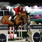El alemán Marcus Ehning, en plena acción en la final del campeonato.