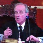Carlos Javier Álvarez, magistrado presidente del Tribunal del Jurado, en su exposición de ayer. RAMIRO