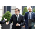 Mariano Rajoy, a su llegada al Congreso para asistir a la segunda jornada de la moción de censura presentada por el PSOE contra el presidente del Gobierno.