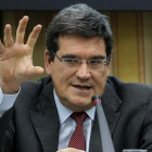 José Luis Escrivá, presidente de a Autoridad Fiscal Independiente (Airef), en el Congreso de los Diputados, en una imagen de archivo.