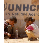 Dos niños refugiados sirios en un campo de Turquía. JAMAL NASRALLAH