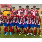 Formación del Atlético Bembibre, campeón de la 1.ª División Provincial Juvenil. TWITTER ATLÉTICO BEMBIBRE