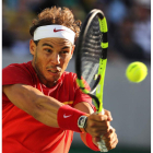 El español Rafael Nadal peleará por el bronce tras caer en semifinales ante Del Potro. FERNANDO MAIA