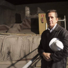Emilio Tuñón en el futuro museo.