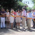 López Álvarez y Martínez Majo, junto a otros miembros de la corporación, durante la inauguración.