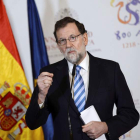 Mariano Rajoy, en un acto celebrado ayer en Salamanca. NACHO GALLEGO