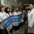 Los trabajadores del Hospital, en una de sus últimas concentraciones