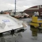 El fuselaje de la primera tuneladora que trabajará desde Asturias llegó a Gijón el pasado domingo