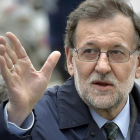 Mariano Rajoy, a su llegada a la cumbre de la UE en Bruselas.
